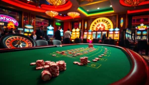 Experience the thrill of high-stakes gaming at RR88 with vibrant casino visuals.