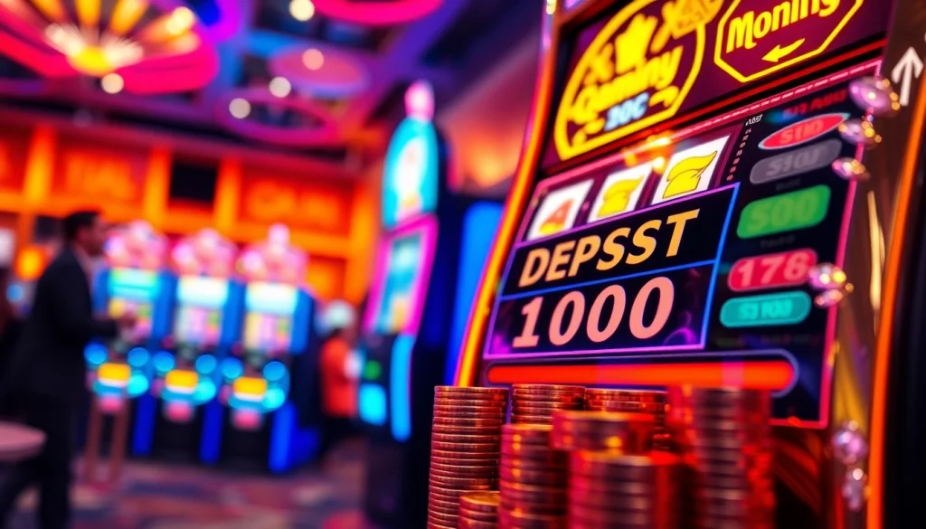 Menangkan slot deposit 1000 dengan mesin slot yang berkilau dan koin bernilai tinggi.