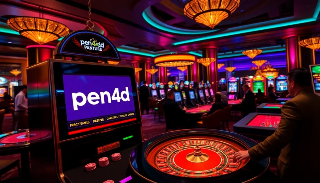 Experience winning moments with pen4d at a vibrant casino, featuring slot machines and thrilling gameplay.