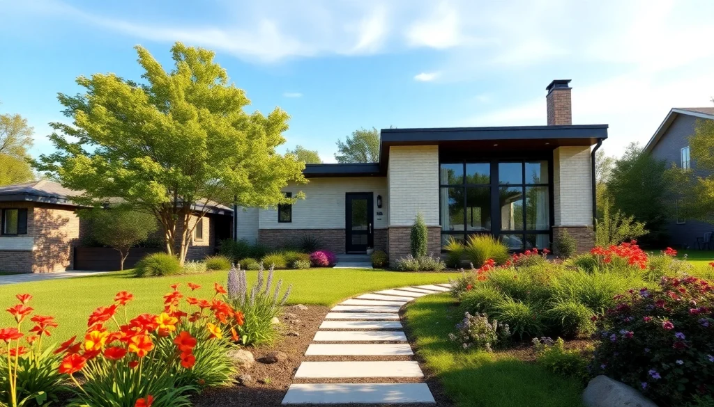 Canton Attached ADU featuring modern architecture with vibrant landscaping.