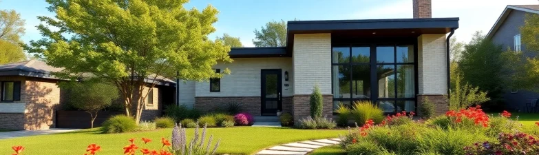 Canton Attached ADU featuring modern architecture with vibrant landscaping.