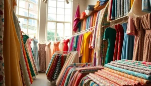 Stof voor jurk kopen: kleurrijke stoffen in een gezellige stoffenwinkel