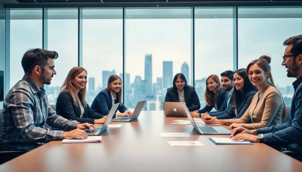 Engaging competitive intelligence faqs discussion among professionals in a modern office setting.